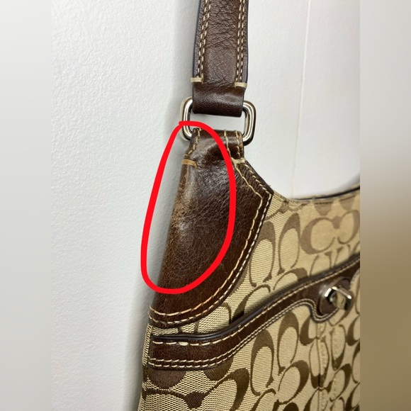 COACH Signature Patent Trim Trifold Wallet & Coach Penelope Crossbody Bag - Picture 11 of 17